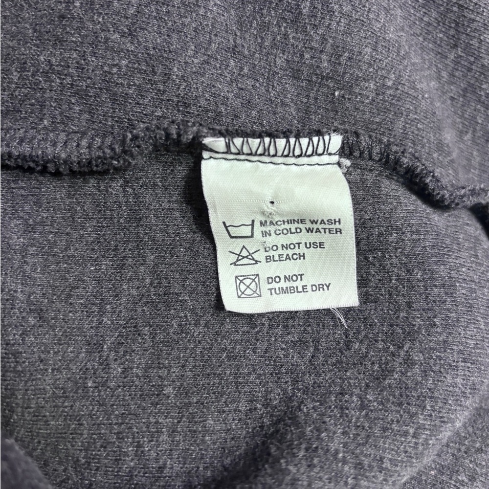 COACH Heavy Grey Ribbed Cotton Mock Neck Henley Pullover Sweater - Picture 7 of 9